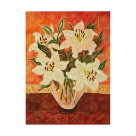 Lorraine Platt 'Vase Of Lilies' Canvas Art,18x24